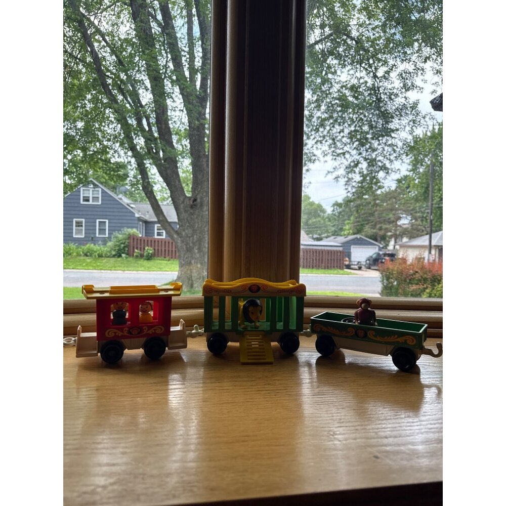 Vintage Fisher-Price Circus Train Set With Animals & Figures